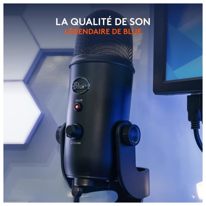 Microphone - Sans fil - LOGITECH G - Yeti - Compatible PC et MAC - Noir