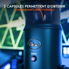 Microphone - Sans fil - LOGITECH G - Yeti - Compatible PC et MAC - Noi