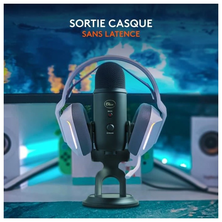 Microphone - Sans fil - LOGITECH G - Yeti - Compatible PC et MAC - Noir