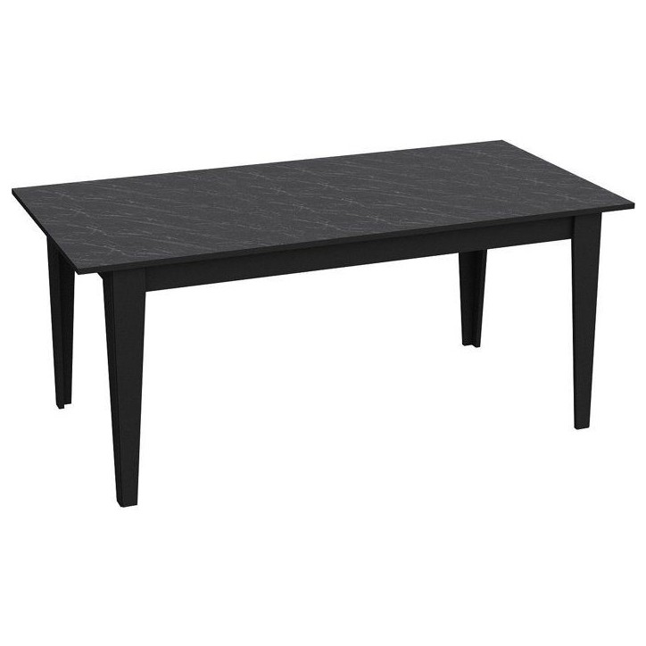 Table a manger - POLKA - Rectangulaire - 4 personnes - 180 x 77 x 90 cm - Noir Table a manger - POLKA - Rectangulaire - 4 personnes - 180 x 77 x 90 cm - Noir