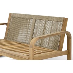 Salon de jardin - Bois d'acacia - 4 personnes - BOHEMIA - Creme