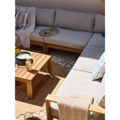 Salon de jardin d'angle modulable LEVATA XXL - Bois d'acacia FSC - 9 p