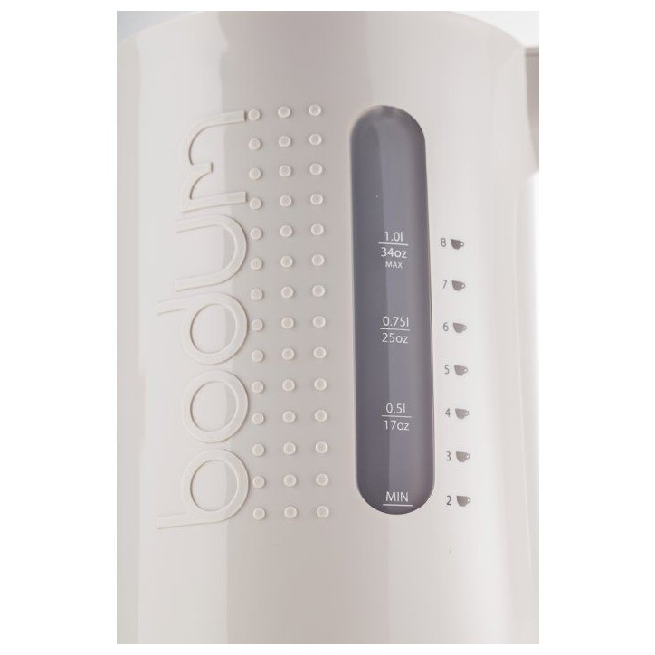 Bouilloire électrique - BODUM - BISTRO - 1300 W - 1 L - Socle 360° - Blanc Bouilloire électrique - BODUM - BISTRO - 1300 W - 1 L - Socle 360° - Blanc
