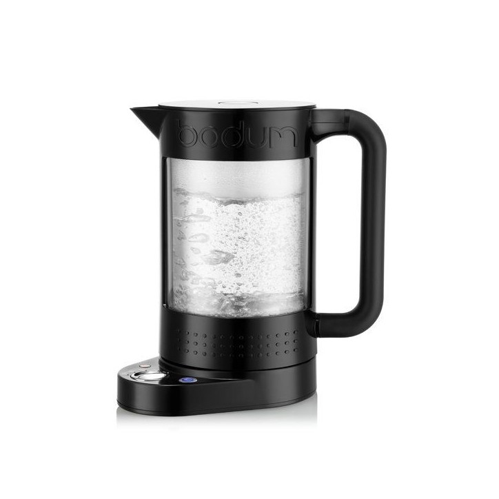 Bouilloire électrique double paroi - BODUM - BISTRO - 1500 W - 1,1 L - 5 températures - Intérieur en verre - Noir Bouilloire électrique double paroi - BODUM - BISTRO - 1500 W - 1,1 L - 5 températures - Intérieur en verre - Noir
