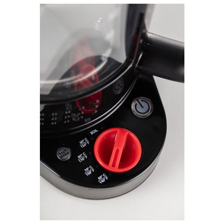 Bouilloire électrique double paroi - BODUM - BISTRO - 1500 W - 1,1 L - 5 températures - Intérieur en verre - Noir Bouilloire électrique double paroi - BODUM - BISTRO - 1500 W - 1,1 L - 5 températures - Intérieur en verre - Noir