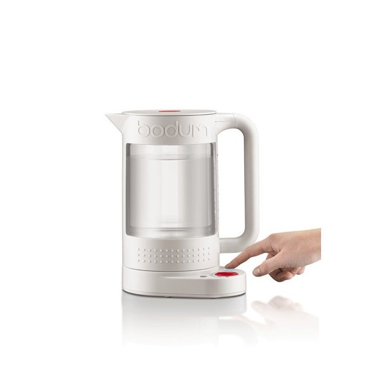 Bouilloire électrique double paroi - BODUM - BISTRO - 1500 W - 1,1 L - 5 températures - Intérieur en verre - Blanc Bouilloire électrique double paroi - BODUM - BISTRO - 1500 W - 1,1 L - 5 températures - Intérieur en verre - Blanc