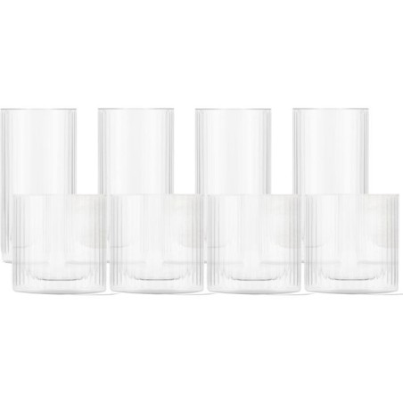 Bar set - BODUM - Douro - 4 verres a whisky 0.3 l + 4 verres Gin & Ton