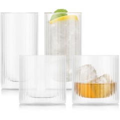 Bar set - BODUM - Douro - 4 verres a whisky 0.3 l + 4 verres Gin & Tonic 0.28 l - Double paroi