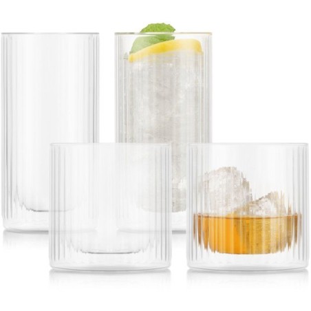 Bar set - BODUM - Douro - 4 verres a whisky 0.3 l + 4 verres Gin & Tonic 0.28 l - Double paroi