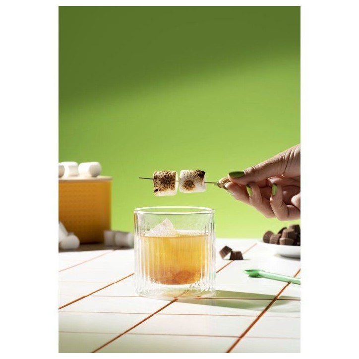 Bar set - BODUM - Douro - Plateau de glace ronde + set de 2 verres a whisky - Double paroi