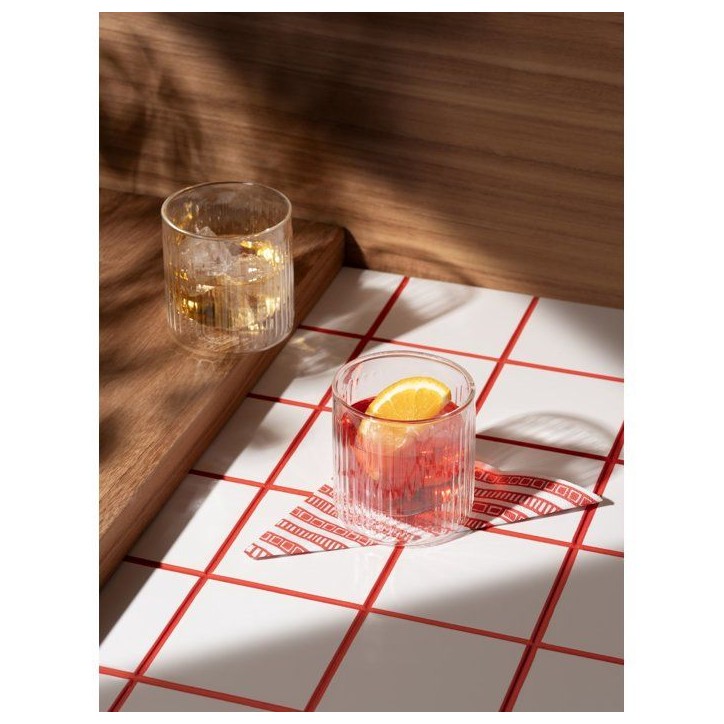 Bar set - BODUM - Douro - Plateau de glace ronde + set de 2 verres a whisky - Double paroi