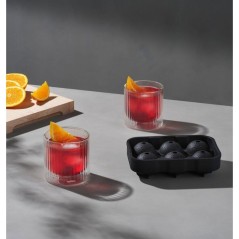 Bar set - BODUM - Douro - Plateau de glace ronde + set de 2 verres a w
