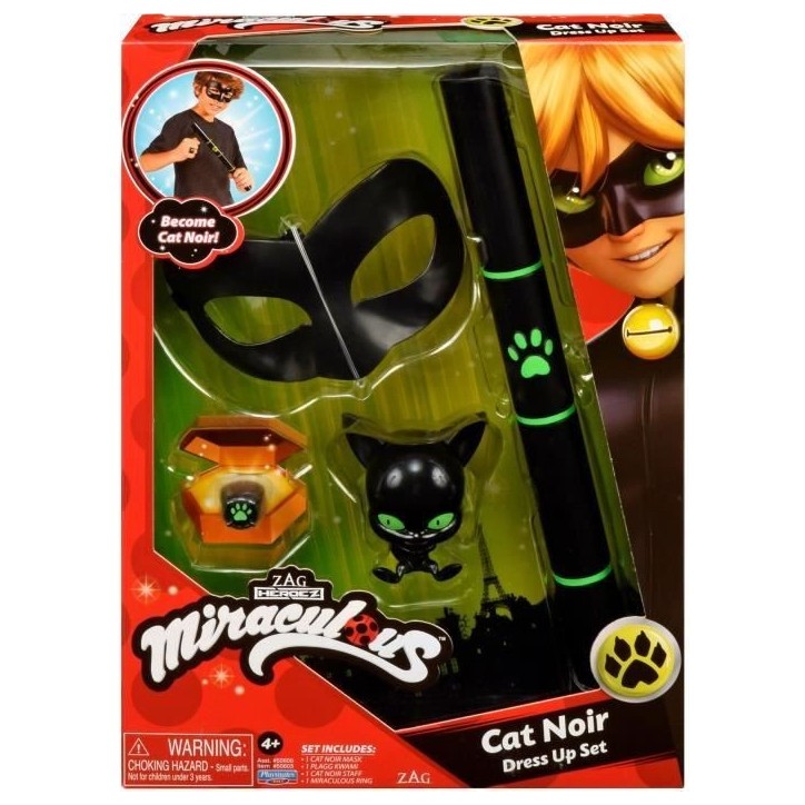 BANDAI - Miraculous Set de transformation - Chat Noir - Accessoire Magique - Bijou Magique - Kwami BANDAI - Miraculous Set de transformation - Chat Noir - Accessoire Magique - Bijou Magique - Kwami