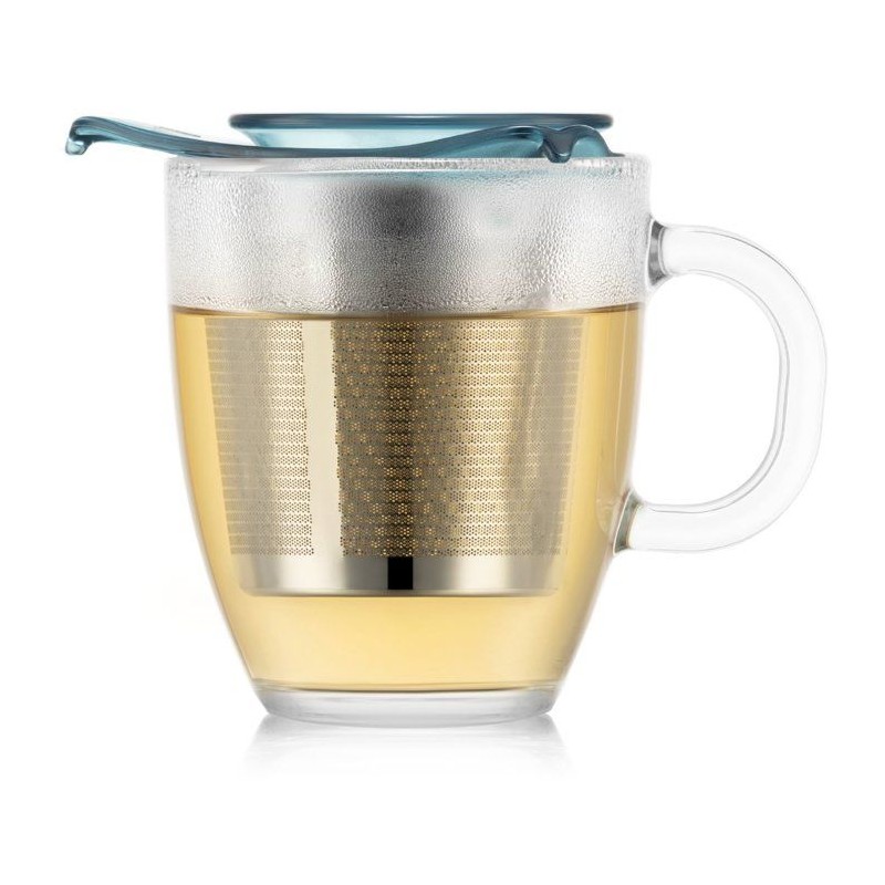 Set - BODUM - Yo-Yo - Mug en verre trempé avec infuseur a thé en ino