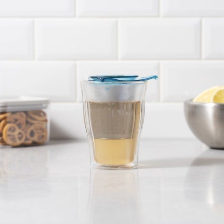 Tasse a thé avec infuseur - BODUM - YO-YO SET - 0,35 L - Double paroi - Verre et inox