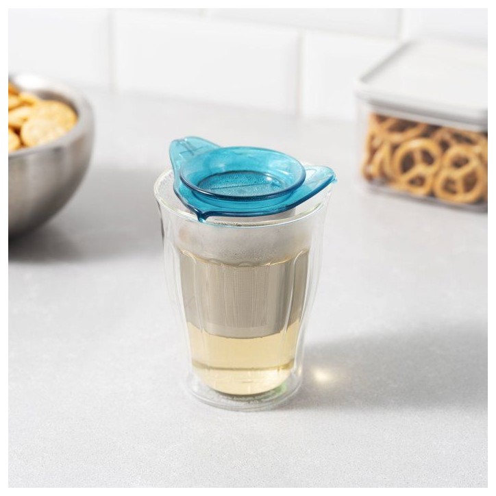 Tasse a thé avec infuseur - BODUM - YO-YO SET - 0,35 L - Double paroi - Verre et inox