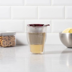 Tasse a thé avec infuseur - BODUM - YO-YO SET - 0,35 L - Double paroi - Verre et inox