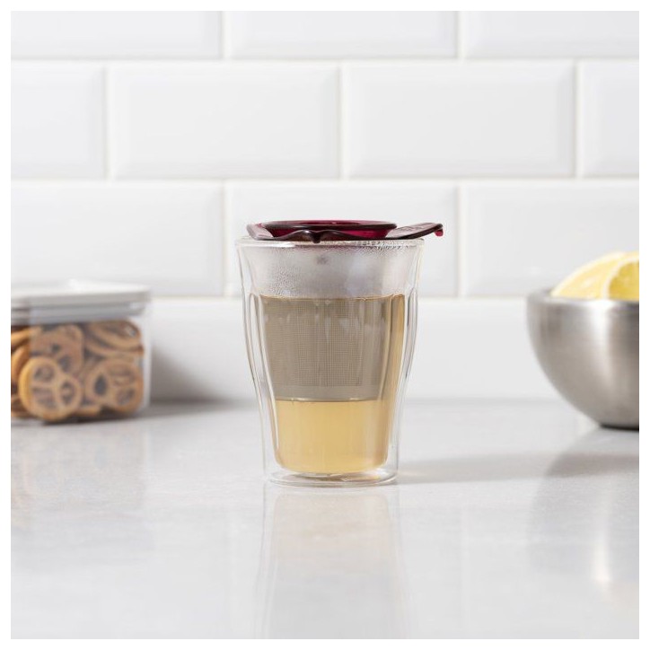 Tasse a thé avec infuseur - BODUM - YO-YO SET - 0,35 L - Double paroi - Verre et inox Tasse a thé avec infuseur - BODUM - YO-YO SET - 0,35 L - Double paroi - Verre et inox
