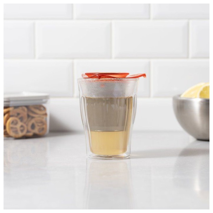 Tasse a thé avec infuseur - BODUM - YO-YO SET - 0,35 L - Double paroi - Verre et inox Tasse a thé avec infuseur - BODUM - YO-YO SET - 0,35 L - Double paroi - Verre et inox