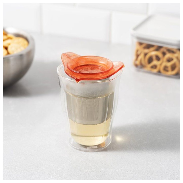 Tasse a thé avec infuseur - BODUM - YO-YO SET - 0,35 L - Double paroi - Verre et inox Tasse a thé avec infuseur - BODUM - YO-YO SET - 0,35 L - Double paroi - Verre et inox