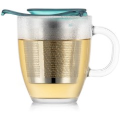 Set - BODUM - Yo-Yo - Mug en verre trempé avec infuseur a thé en ino