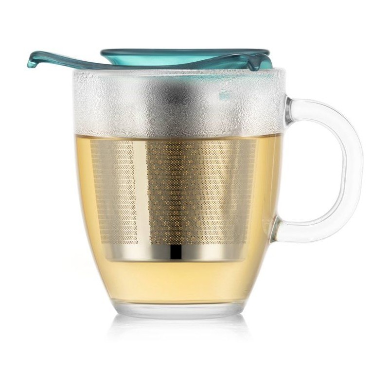 Set - BODUM - Yo-Yo - Mug en verre trempé avec infuseur a thé en ino