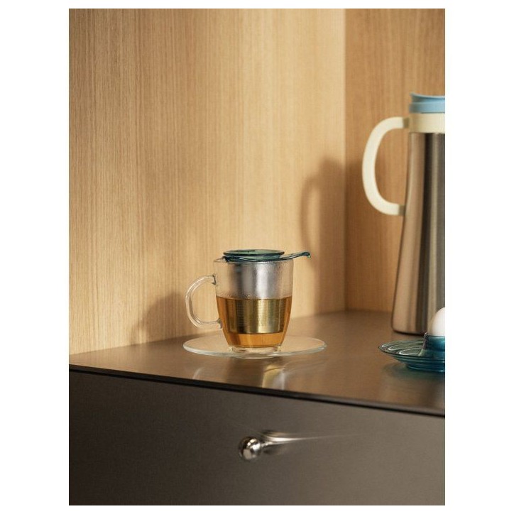 Set - BODUM - Yo-Yo - Mug en verre trempé avec infuseur a thé en inox - Individuel - Vert - 0,35 l