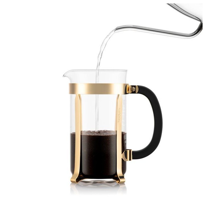 Cafetiere a piston - BODUM - Chambord - 1 L - 8 tasses - Acier inox - Or