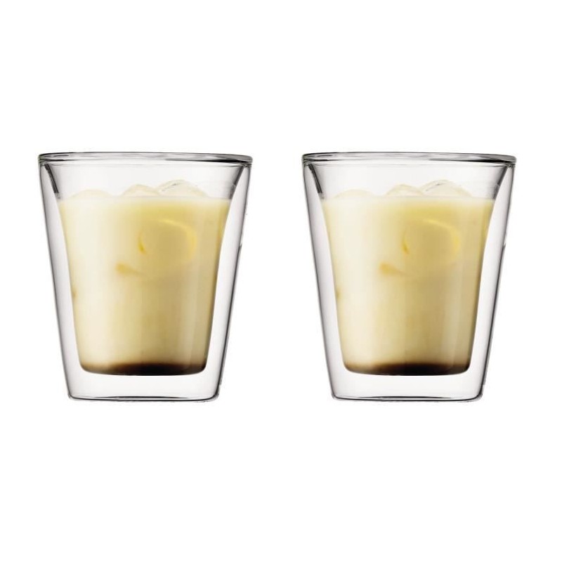 Set 2 verres - BODUM - Canteen - Double paroi - 0.2 l - Transparent