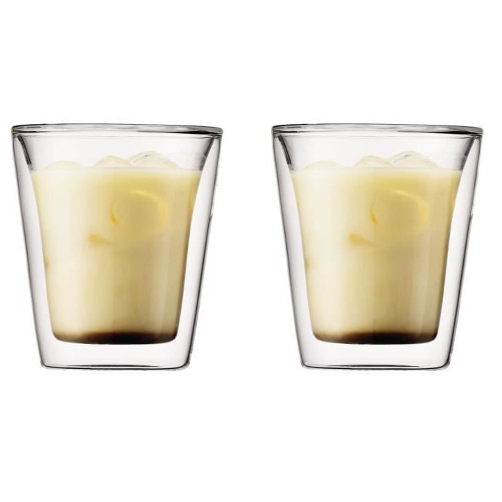 Set 2 verres - BODUM - Canteen - Double paroi - 0.2 l - Transparent Set 2 verres - BODUM - Canteen - Double paroi - 0.2 l - Transparent