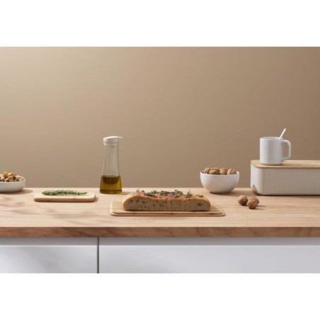 Boite a pain - BODUM - 11740-913 - Petit modele - Couvercle bambou - Blanc