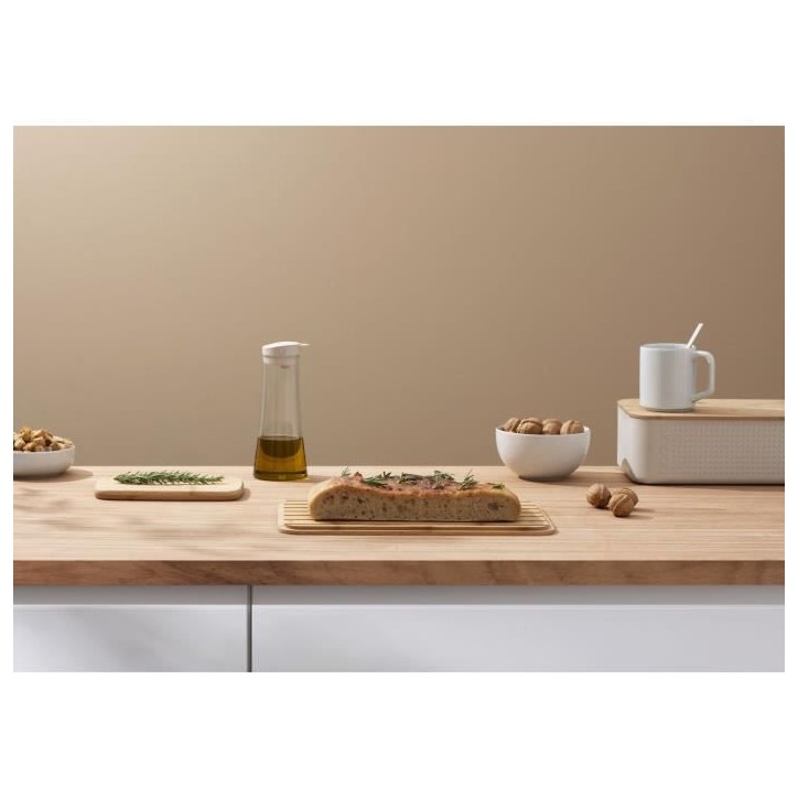 Boite a pain - BODUM - 11740-913 - Petit modele - Couvercle bambou - Blanc
