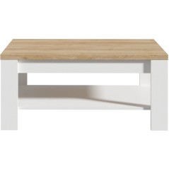 Table Basse Rectangle BOHOL – Chene Blanc & Beige – Double Plateau