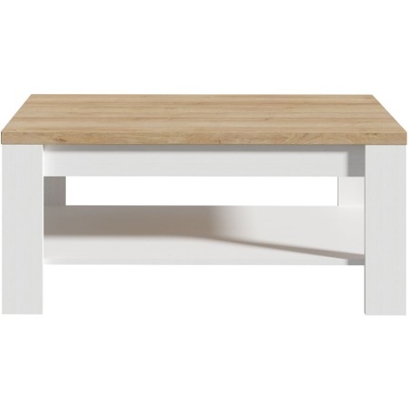 Table Basse Rectangle BOHOL – Chene Blanc & Beige – Double Plateau
