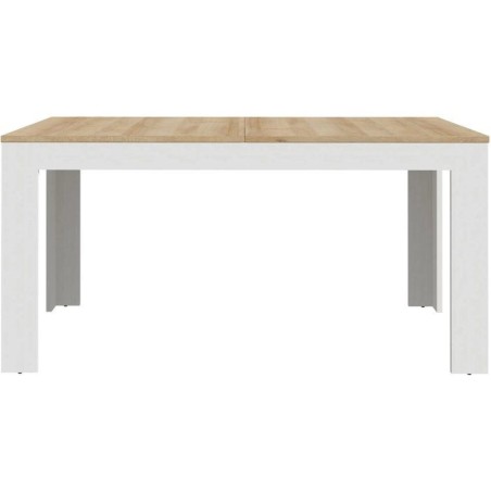 Table a manger extensible BOHOL – Blanc & Bois – 8 personnes – E