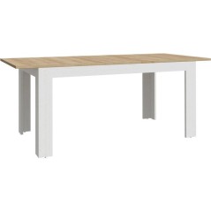 Table a manger extensible BOHOL – Blanc & Bois – 8 personnes – E