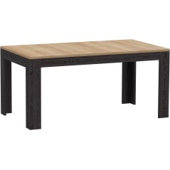 Table a manger extensible BOHOL – Noir & Bois – 8 personnes – Ex