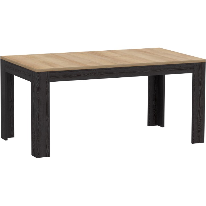Table a manger extensible BOHOL – Noir & Bois – 8 personnes – Extension L 160 a 206,6 × P 90,2 × H 78,2 cm Table a manger extensible BOHOL – Noir & Bois – 8 personnes – Extension L 160 a 206,6 × P 90,2 × H 78,2 cm