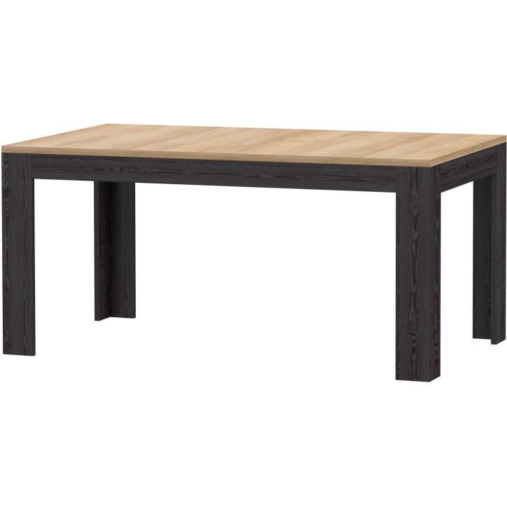 Table a manger extensible BOHOL – Noir & Bois – 8 personnes – Extension L 160 a 206,6 × P 90,2 × H 78,2 cm Table a manger extensible BOHOL – Noir & Bois – 8 personnes – Extension L 160 a 206,6 × P 90,2 × H 78,2 cm