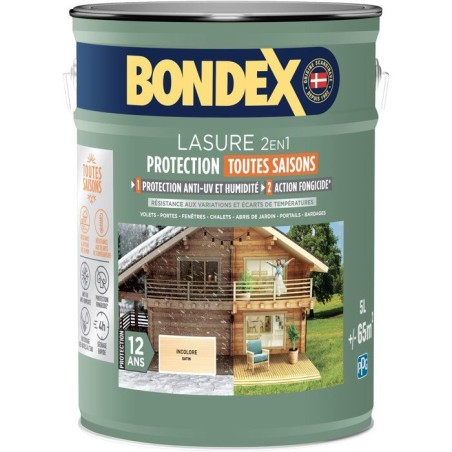 Lasure 2 en 1 protection extérieure - Incolore - Satin - Protection 1