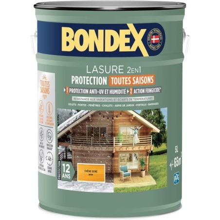 Lasure 2 en 1 protection extérieure - Chene Doré - Satin - Protectio
