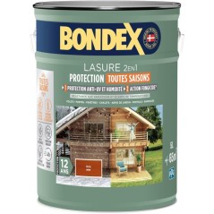 Lasure 2 en 1 protection extérieure - Teck - Satin - Protection 12 an