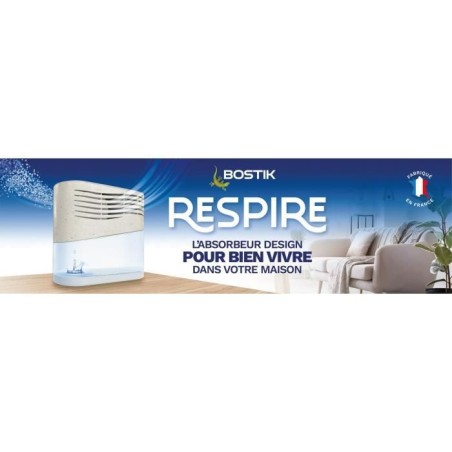 Recharges absorbeur - BOSTIK - Respire - 4 tablettes - Jusqu'a 25 m² - Sans parfum - 4 x 250 g