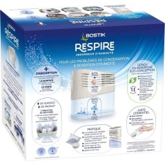 Absorbeur d'humidité - BOSTIK - Respire - Jusqu'a 25 m² - 2 recharge