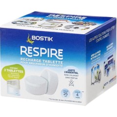 Recharges absorbeur - BOSTIK - Respire - 2 tablettes - Jusqu'a 25 m²