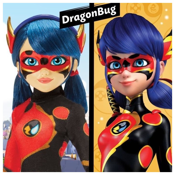 Bandai - Miraculous Ladybug - Poupée Dragon Bug 26 cm Bandai - Miraculous Ladybug - Poupée Dragon Bug 26 cm