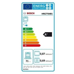 Four intégrable combi vapeur - BOSCH HRG7764B1 - 71L - Pyrolyse - Éc