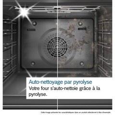 Four intégrable combi vapeur - BOSCH HRG7764B1 - 71L - Pyrolyse - Éc