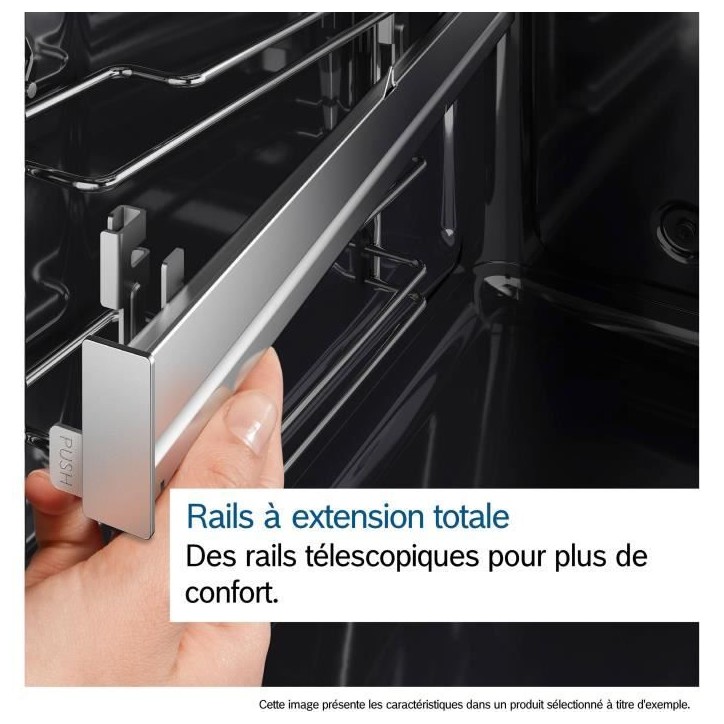 Rails téléscopiques - BOSH - HEZ638070 - Vario Clip - Entierement extensible - Pyrolyse - Cuivre Rails téléscopiques - BOSH - HEZ638070 - Vario Clip - Entierement extensible - Pyrolyse - Cuivre