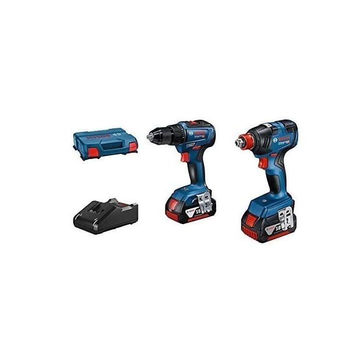 COMBO KIT 2 OUTILS 18V : GDX 18V-200 + GSR 18V-55 + GBA 18V 2x4,0Ah + GAL 18V-40 COMBO KIT 2 OUTILS 18V : GDX 18V-200 + GSR 18V-55 + GBA 18V 2x4,0Ah + GAL 18V-40